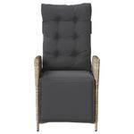 Casa si Gradina - Gradina si terasa - Mobilier exterior - Scaune si sezlonguri gradina - Scaun gradina rabatabil suport picioare, gri deschis, poliratan - Infinity.ro