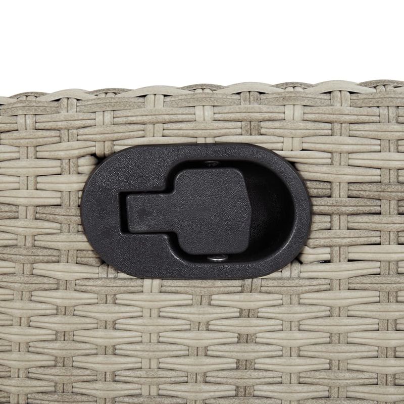 Casa si Gradina - Gradina si terasa - Mobilier exterior - Scaune si sezlonguri gradina - Scaun gradina rabatabil suport picioare, gri deschis, poliratan - Infinity.ro