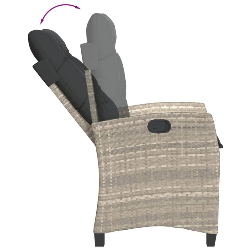 Casa si Gradina - Gradina si terasa - Mobilier exterior - Seturi mobila gradina - Set mobilier de gradina cu perne, 5 piese gri deschis poliratan - Infinity.ro