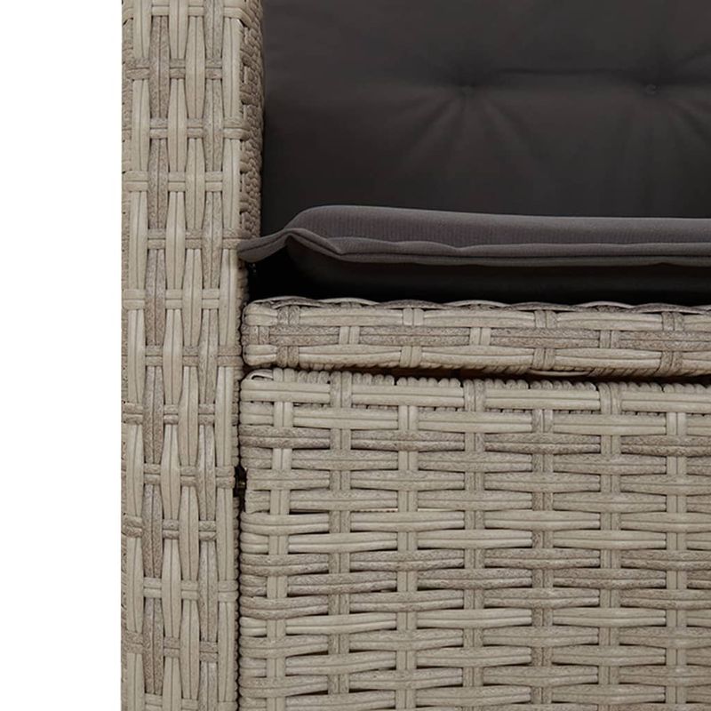 Casa si Gradina - Gradina si terasa - Mobilier exterior - Seturi mobila gradina - Set mobilier de gradina cu perne, 5 piese gri deschis poliratan - Infinity.ro
