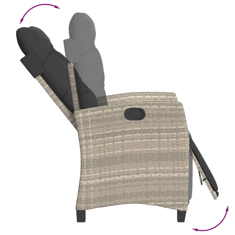 Casa si Gradina - Gradina si terasa - Mobilier exterior - Seturi mobila gradina - Set mobilier de gradina cu perne, 5 piese gri deschis poliratan - Infinity.ro
