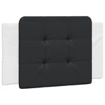 Casa si Gradina - Mobilier - Paturi si accesorii - Paturi - Cadru de pat cu tablie, alb si negru, 90x200 cm piele ecologica - Infinity.ro