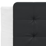 Casa si Gradina - Mobilier - Paturi si accesorii - Paturi - Cadru de pat cu tablie, alb si negru, 90x200 cm piele ecologica - Infinity.ro