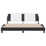 Casa si Gradina - Mobilier - Paturi si accesorii - Paturi - Cadru de pat cu LED, negru si alb, 180x200 cm, piele ecologica - Infinity.ro
