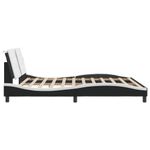 Casa si Gradina - Mobilier - Paturi si accesorii - Paturi - Cadru de pat cu LED, negru si alb, 180x200 cm, piele ecologica - Infinity.ro