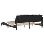 Casa si Gradina - Mobilier - Paturi si accesorii - Paturi - Cadru de pat cu LED, negru si alb, 180x200 cm, piele ecologica - Infinity.ro