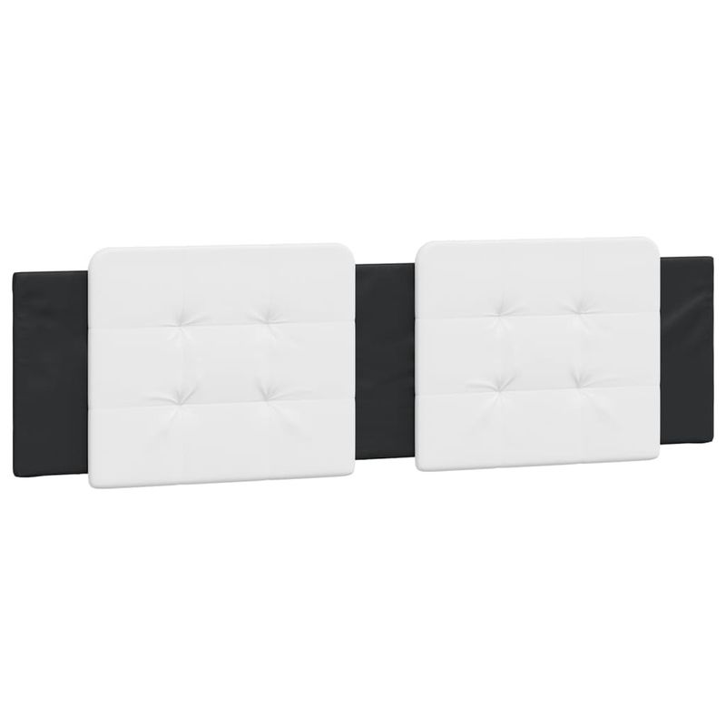 Casa si Gradina - Mobilier - Paturi si accesorii - Paturi - Cadru de pat cu LED, negru si alb, 180x200 cm, piele ecologica - Infinity.ro