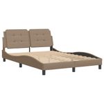 Casa si Gradina - Mobilier - Paturi si accesorii - Paturi - Cadru de pat cu tablie, cappuccino, 140x200 cm, piele ecologica - Infinity.ro