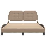 Casa si Gradina - Mobilier - Paturi si accesorii - Paturi - Cadru de pat cu tablie, cappuccino, 140x200 cm, piele ecologica - Infinity.ro
