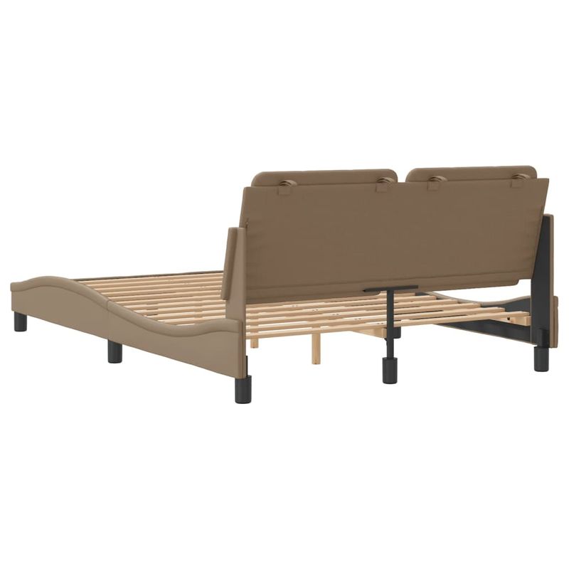 Casa si Gradina - Mobilier - Paturi si accesorii - Paturi - Cadru de pat cu tablie, cappuccino, 140x200 cm, piele ecologica - Infinity.ro