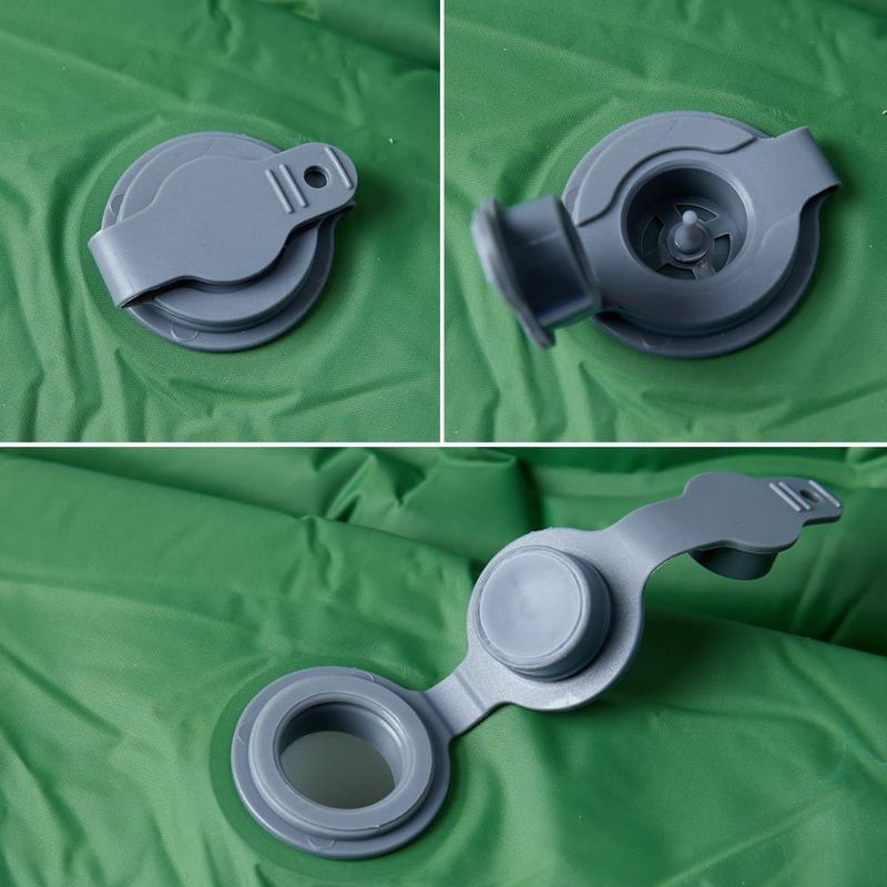 Sport si Outdoor - Camping - Saltele si accesorii pentru somn - Saltele camping - Saltea de camping auto-gonflabila, cu perna integrata, verde - Infinity.ro