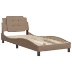Casa si Gradina - Mobilier - Paturi si accesorii - Paturi - Cadru de pat cu tablie, cappuccino, 90x200 cm, piele ecologica - Infinity.ro