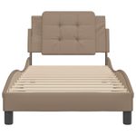 Casa si Gradina - Mobilier - Paturi si accesorii - Paturi - Cadru de pat cu tablie, cappuccino, 90x200 cm, piele ecologica - Infinity.ro