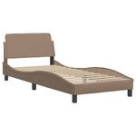 Casa si Gradina - Mobilier - Paturi si accesorii - Paturi - Cadru de pat cu tablie, cappuccino, 90x200 cm, piele ecologica - Infinity.ro