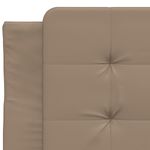 Casa si Gradina - Mobilier - Paturi si accesorii - Paturi - Cadru de pat cu tablie, cappuccino, 90x200 cm, piele ecologica - Infinity.ro