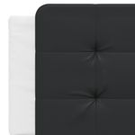 Casa si Gradina - Mobilier - Paturi si accesorii - Paturi - Cadru de pat cu tablie, alb/negru, 160x200 cm, piele ecologica - Infinity.ro
