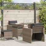 Casa si Gradina - Gradina si terasa - Mobilier exterior - Seturi mobila gradina - Set canapea de gradina cu perne, 4 piese, gri, poliratan - Infinity.ro