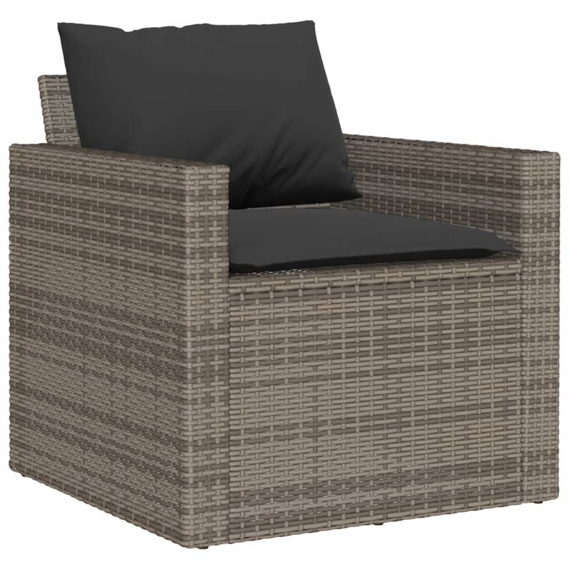 Casa si Gradina - Gradina si terasa - Mobilier exterior - Seturi mobila gradina - Set canapea de gradina cu perne, 4 piese, gri, poliratan - Infinity.ro