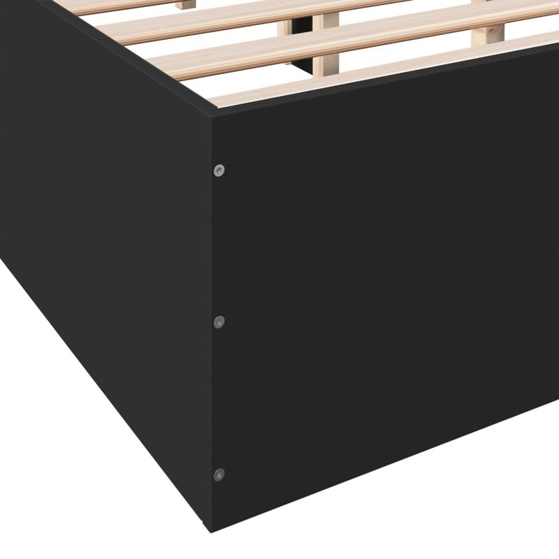 Casa si Gradina - Mobilier - Paturi si accesorii - Paturi - Cadru de pat, negru ,135x190 cm, lemn prelucrat - Infinity.ro