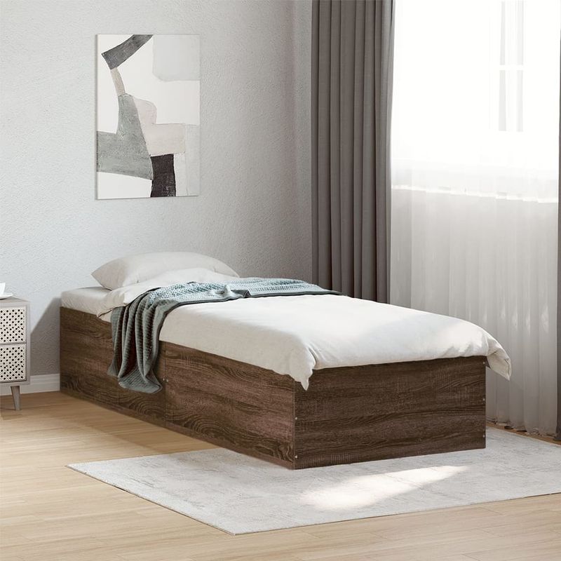 Casa si Gradina - Mobilier - Paturi si accesorii - Paturi - Cadru de pat, stejar maro, 90x190 cm, lemn prelucrat - Infinity.ro