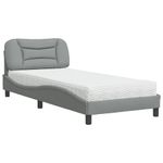 Casa si Gradina - Mobilier - Paturi si accesorii - Paturi - Pat cu saltea, gri deschis, 80x200 cm, textil - Infinity.ro