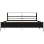 Casa si Gradina - Mobilier - Paturi si accesorii - Paturi - Cadru de pat, negru, 150x200 cm, lemn prelucrat si metal - Infinity.ro