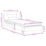 Casa si Gradina - Mobilier - Paturi si accesorii - Paturi - Pat cu saltea, gri deschis, 80x200 cm, textil - Infinity.ro