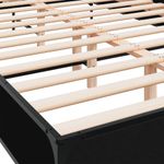 Casa si Gradina - Mobilier - Paturi si accesorii - Paturi - Cadru de pat, negru, 150x200 cm, lemn prelucrat si metal - Infinity.ro