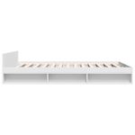 Casa si Gradina - Mobilier - Paturi si accesorii - Paturi - Cadru pat cu sertare alb extralucios 150x200 cm, lemn prelucrat - Infinity.ro