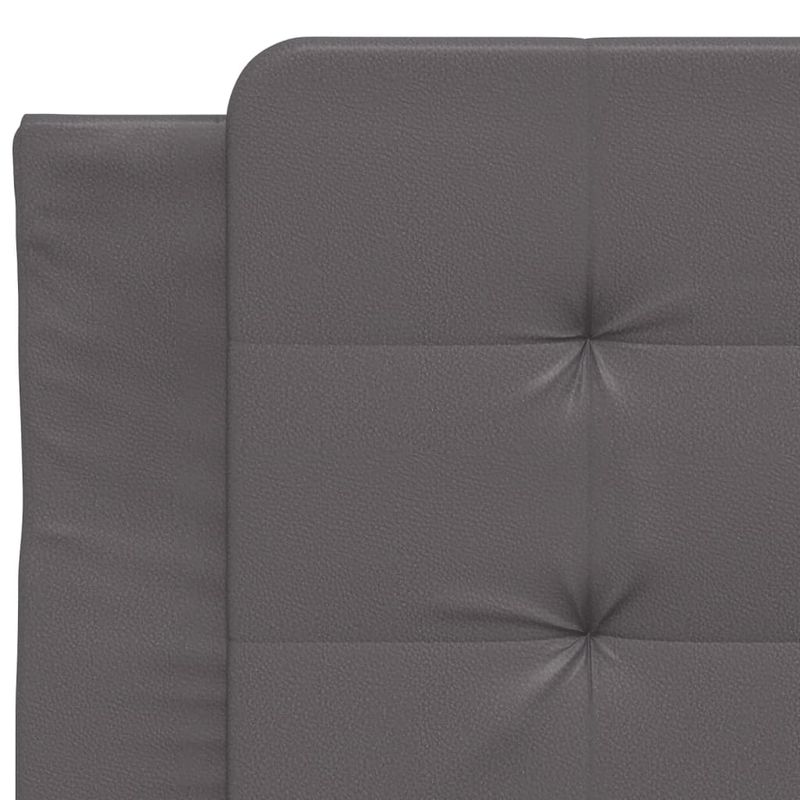 Casa si Gradina - Mobilier - Paturi si accesorii - Paturi - Cadru de pat cu lumini LED, gri, 100x200 cm, piele ecologica - Infinity.ro