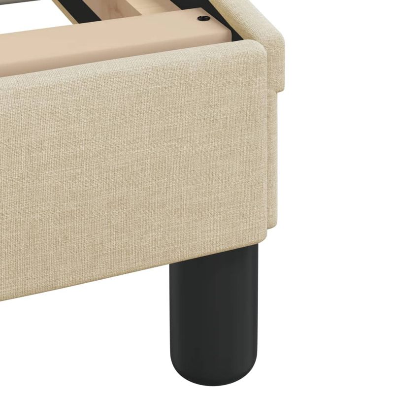 Casa si Gradina - Mobilier - Paturi si accesorii - Paturi - Pat cu saltea, crem, 200x200 cm, textil - Infinity.ro
