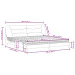 Casa si Gradina - Mobilier - Paturi si accesorii - Paturi - Pat cu saltea, crem, 200x200 cm, textil - Infinity.ro