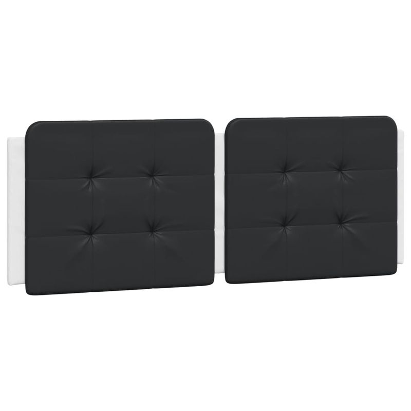Casa si Gradina - Mobilier - Paturi si accesorii - Paturi - Cadru de pat cu tablie, alb/negru, 120x200 cm, piele ecologica - Infinity.ro
