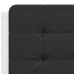 Casa si Gradina - Mobilier - Paturi si accesorii - Paturi - Cadru de pat cu tablie, alb/negru, 120x200 cm, piele ecologica - Infinity.ro