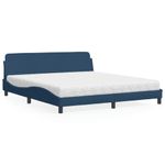 Casa si Gradina - Mobilier - Paturi si accesorii - Paturi - Pat cu saltea, albastru, 180x200 cm, material textil - Infinity.ro