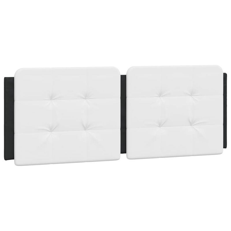 Casa si Gradina - Mobilier - Paturi si accesorii - Paturi - Cadru de pat cu LED, negru si alb, 140x200 cm, piele ecologica - Infinity.ro
