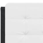 Casa si Gradina - Mobilier - Paturi si accesorii - Paturi - Cadru de pat cu LED, negru si alb, 140x200 cm, piele ecologica - Infinity.ro