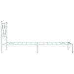 Casa si Gradina - Mobilier - Paturi si accesorii - Paturi - Cadru de pat metalic cu tablie, alb, 75x190 cm - Infinity.ro