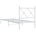 Casa si Gradina - Mobilier - Paturi si accesorii - Paturi - Cadru de pat metalic cu tablie, alb, 75x190 cm - Infinity.ro