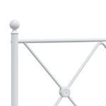 Casa si Gradina - Mobilier - Paturi si accesorii - Paturi - Cadru de pat metalic cu tablie, alb, 75x190 cm - Infinity.ro