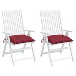 Casa si Gradina - Textile si covoare - Perne si pilote - Perne decorative - Perne de scaun, 2 buc., rosu vin, 40x40x7 cm, textil oxford - Infinity.ro