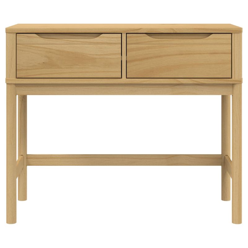 Casa si Gradina - Mobilier - Comode si corpuri - Console - Masuta consola FLORO maro ceara 89,5x36,5x73 cm lemn masiv pin - Infinity.ro