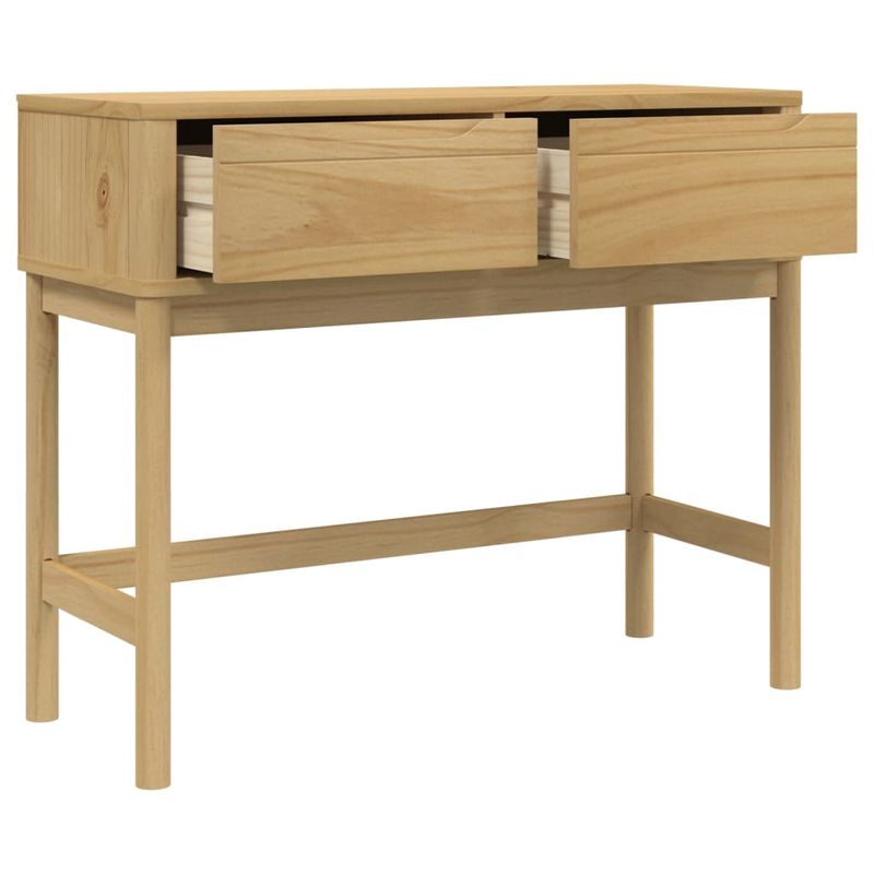 Casa si Gradina - Mobilier - Comode si corpuri - Console - Masuta consola FLORO maro ceara 89,5x36,5x73 cm lemn masiv pin - Infinity.ro
