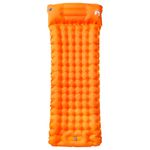 Sport si Outdoor - Camping - Saltele si accesorii pentru somn - Saltele camping - Saltea de camping auto-gonflabila cu perna integrata portocaliu - Infinity.ro