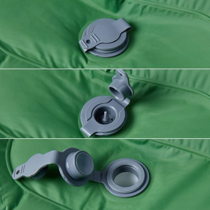 Sport si Outdoor - Camping - Saltele si accesorii pentru somn - Saltele camping - Saltea de camping auto-gonflabila cu perna integrata, verde - Infinity.ro
