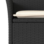 Casa si Gradina - Gradina si terasa - Mobilier exterior - Seturi mobila gradina - Set mobilier gradina perne 7 piese negru poliratan/lemn acacia - Infinity.ro