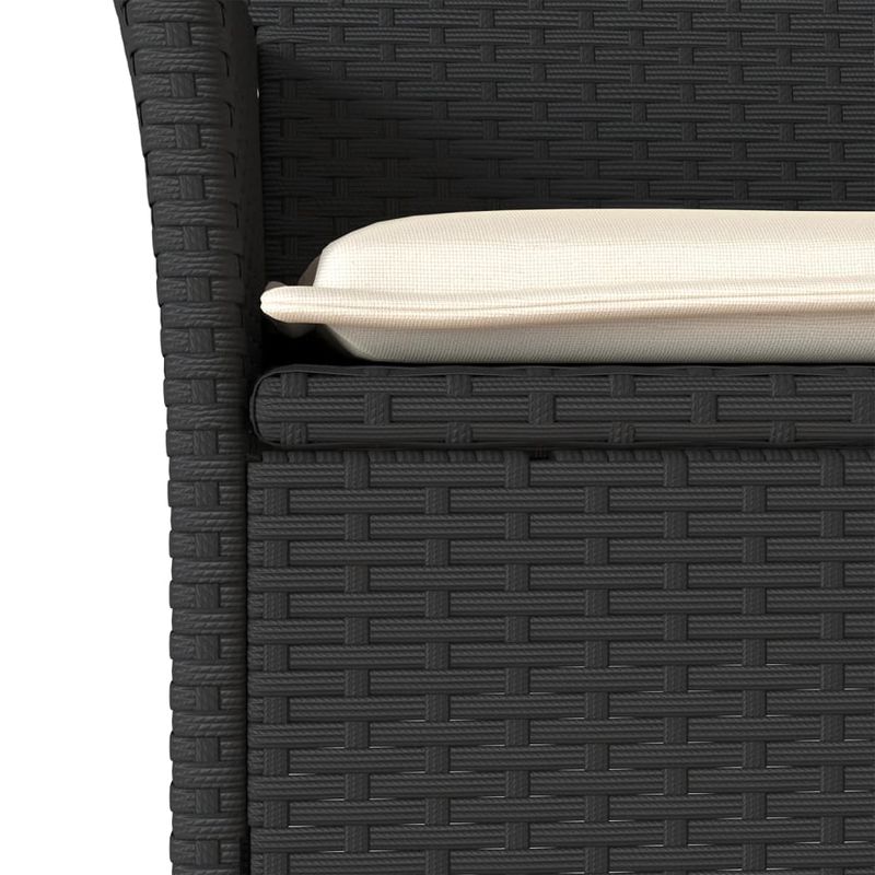 Casa si Gradina - Gradina si terasa - Mobilier exterior - Seturi mobila gradina - Set mobilier gradina perne 7 piese negru poliratan/lemn acacia - Infinity.ro