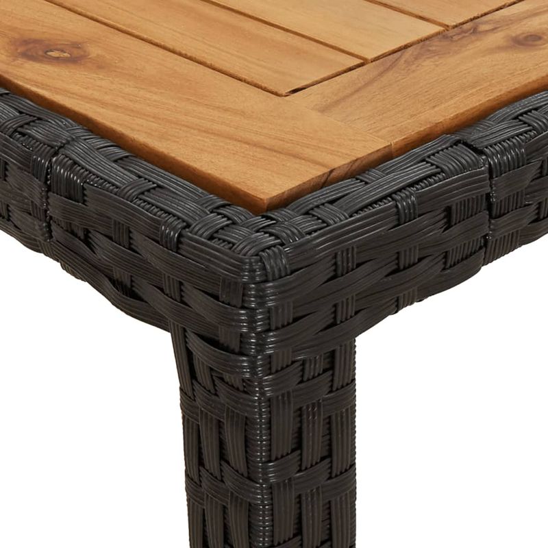 Casa si Gradina - Gradina si terasa - Mobilier exterior - Seturi mobila gradina - Set mobilier gradina perne 7 piese negru poliratan/lemn acacia - Infinity.ro