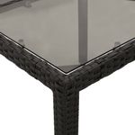 Casa si Gradina - Gradina si terasa - Mobilier exterior - Seturi mobila gradina - Set mobilier de gradina cu perne 3 piese negru poliratan&sticla - Infinity.ro