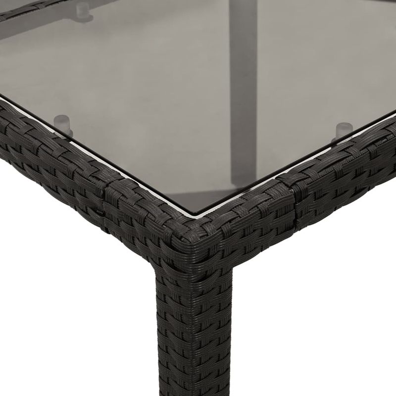 Casa si Gradina - Gradina si terasa - Mobilier exterior - Seturi mobila gradina - Set mobilier de gradina cu perne 3 piese negru poliratan&sticla - Infinity.ro